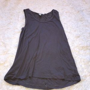 warm grey long tank top